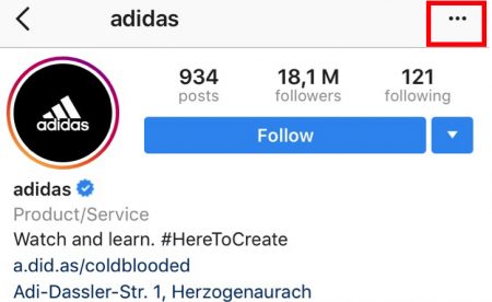 adidas instagram page
