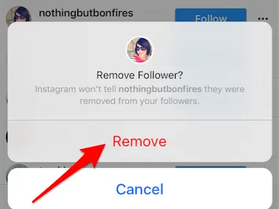 removing the followers